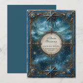 Invitation Château de mariage étoile de saphir (Devant / Derrière)