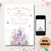 Invitation Château de Princesse Anniversaire, Princesse de Co