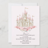 Invitation Château de Princesse Anniversaire Royal (Devant)