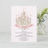 Invitation Château de Princesse Anniversaire Royal (Debout devant)