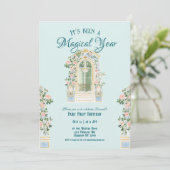 Invitation Château de Princesse de Conte de Fées pour un Prem (Debout devant)