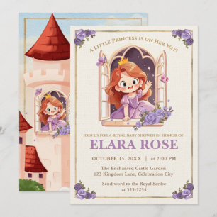 Invitation Château de Princesse Fantaisiste Livre d'Histoires