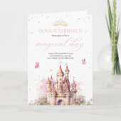 Invitation Château de Princesse Fille de l'anniversaire Conte (Devant)