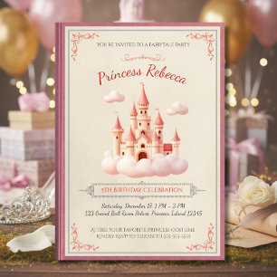 Invitation Château de Princesse Histoire de Livre de Contes F