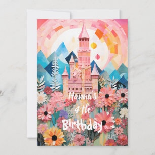 Invitation Château de Princesse Magique Plié