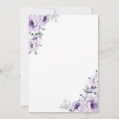 Invitation Château de Princesse Mexicaine Violet Or de Conte (Dos)