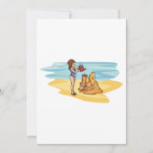 Invitation Château de sable de plage (Devant)