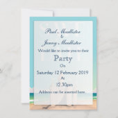 Invitation Château de sable pour sauvegarde de la date (Devant)