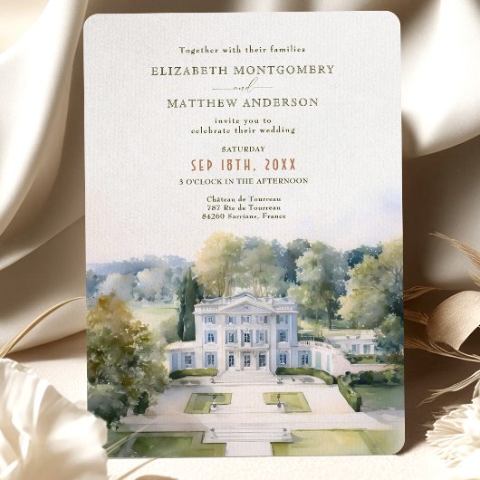 Invitation Château de Tourreau Provence Jardin Mariage