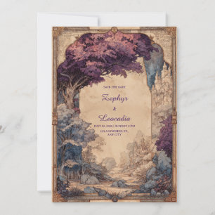 Invitation Château de Twilight Mariage forestier enchanté