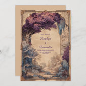 Invitation Château de Twilight Mariage forestier enchanté (Devant / Derrière)