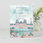 Invitation Château De Versailles France Mariage Paysage (Debout devant)