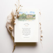 Invitation Château de Villette France Watercolor Wedding