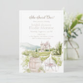 Invitation Château Élégant de Provence Mariage Campagnard Fra (Debout devant)