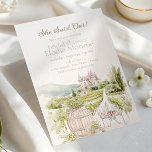 Invitation Château élégant de Provence Mariage champêtre fran
