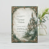 Invitation Château Emerald Mist Mariage (Debout devant)