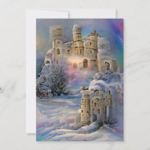 Invitation Château enneigé en pays des merveilles hivernal
