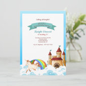 Invitation Château et Licorne (Debout devant)