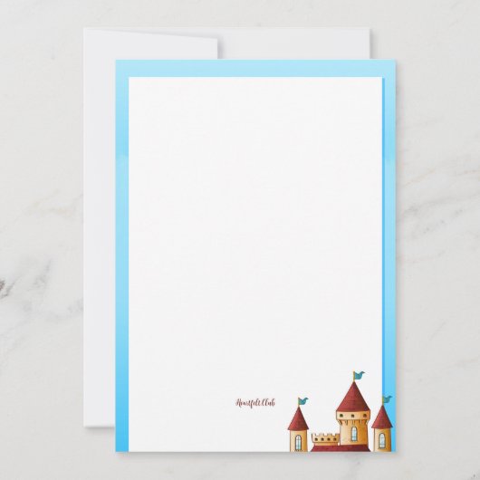 Invitation Château et Licorne (Dos)