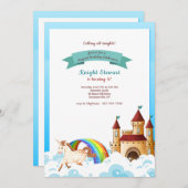 Invitation Château et Licorne (Devant / Derrière)