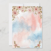 Invitation Château Floral Princess Aquarelle Anniversaire (Dos)