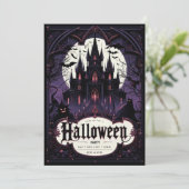 Invitation Château gothique Fête d'Halloween (Debout devant)