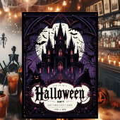 Invitation Château gothique Fête d'Halloween