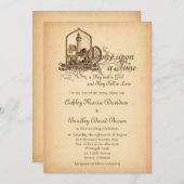 Invitation Château médiéval de Fairytale Une Fois Sur Mariage (Devant / Derrière)
