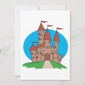 Invitation Château médiéval sur une colline avec des drapeaux (Devant)