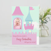 Invitation Chateau mignon Chaque princesse a besoin d'une God (Debout devant)
