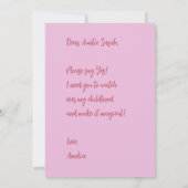 Invitation Chateau mignon Chaque princesse a besoin d'une God (Dos)