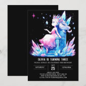 Invitation Château Moderne Princesse Anniversaire (Devant / Derrière)