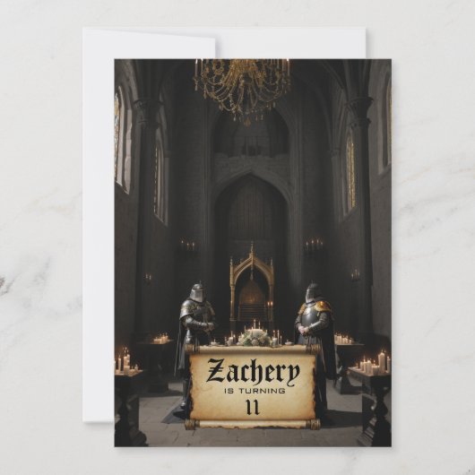 Invitation *~* Château Moyen-Âge KNIGHTS Armor AP88 Anniversa (Devant)