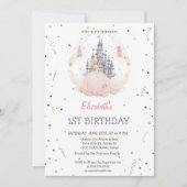 Invitation Château Nuages Princesse Anniversaire Conte de Fée (Devant)