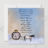Invitation Château Nuages Princesse Conte de Fées Douzième Fê (Dos)