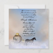 Invitation Château Nuages Princesse Conte de Fées Douzième Fê (Dos)
