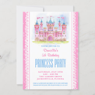 Invitation Château Princess Anniversaire