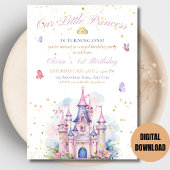 Invitation Château Princess Anniversaire Fairytale Princess 1