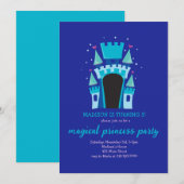 INVITATION CHÂTEAU PRINCESS BOUNCE MAISON D'ANNIVERSAIRE (Devant / Derrière)