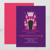 INVITATION CHÂTEAU PRINCESS BOUNCE MAISON D'ANNIVERSAIRE (Devant / Derrière)