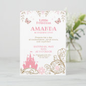 Invitation Château Princess Fairytale Anniversaire Enchanteme (Debout devant)