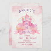 Invitation Château princesse (Devant / Derrière)