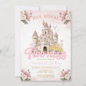 Invitation Château Princesse 5e Anniversaire Five-ness Royal (Devant)