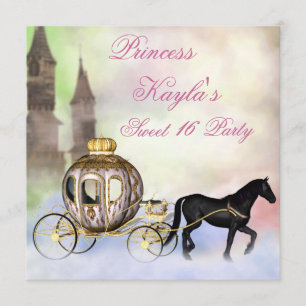 Invitation Château Princesse Carrosse Royal Princesse Douce 1