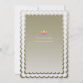 Invitation Château rêveur d'arc-en-ciel dans le baby shower (Dos)