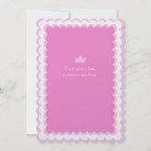 Invitation Château Rose Dreamy Dans Le Baby shower Des Nuages (Dos)