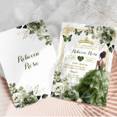 Invitation Château Royal Princesse Sage Green Princesse 15 Añ