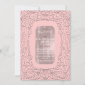 Invitation Château Royal Rose Gold Rose Princesse Douce 16 (Dos)