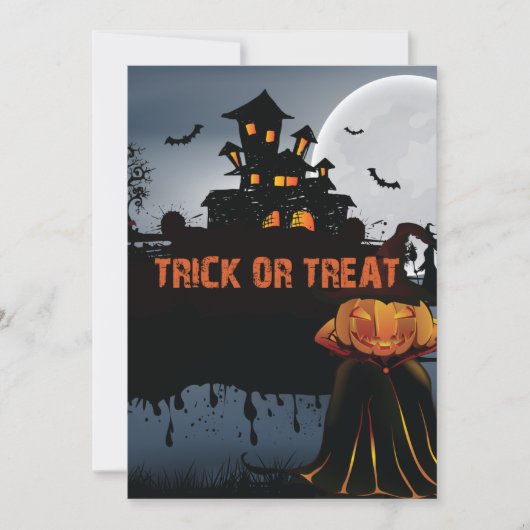 Invitation Château trick or treat (Devant)