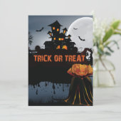 Invitation Château trick or treat (Debout devant)